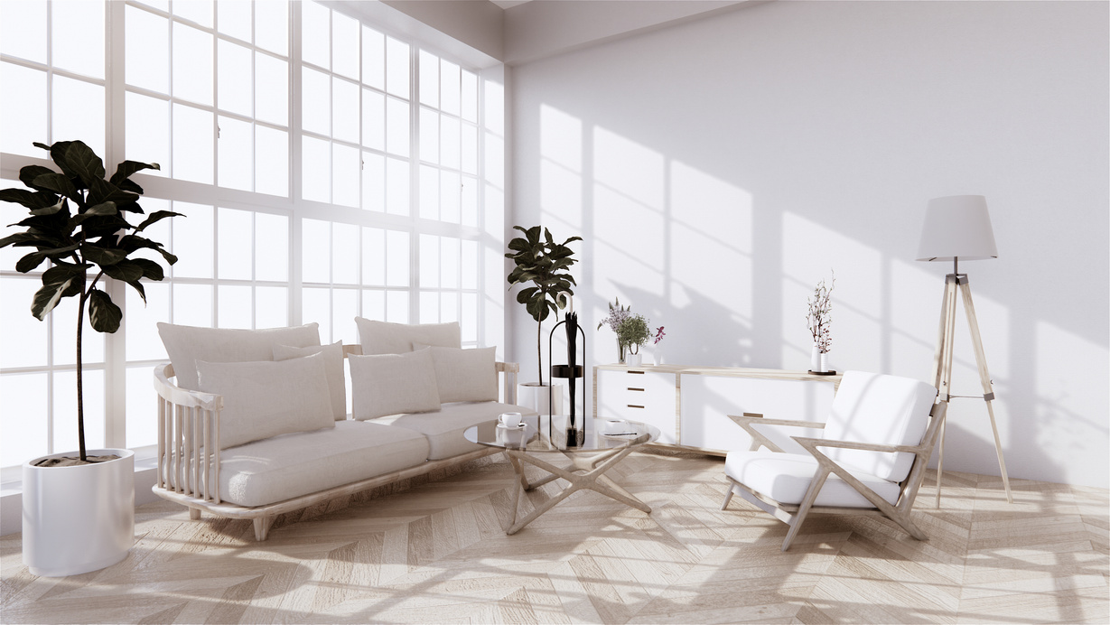 Modern Living Room with Wooden Floor
